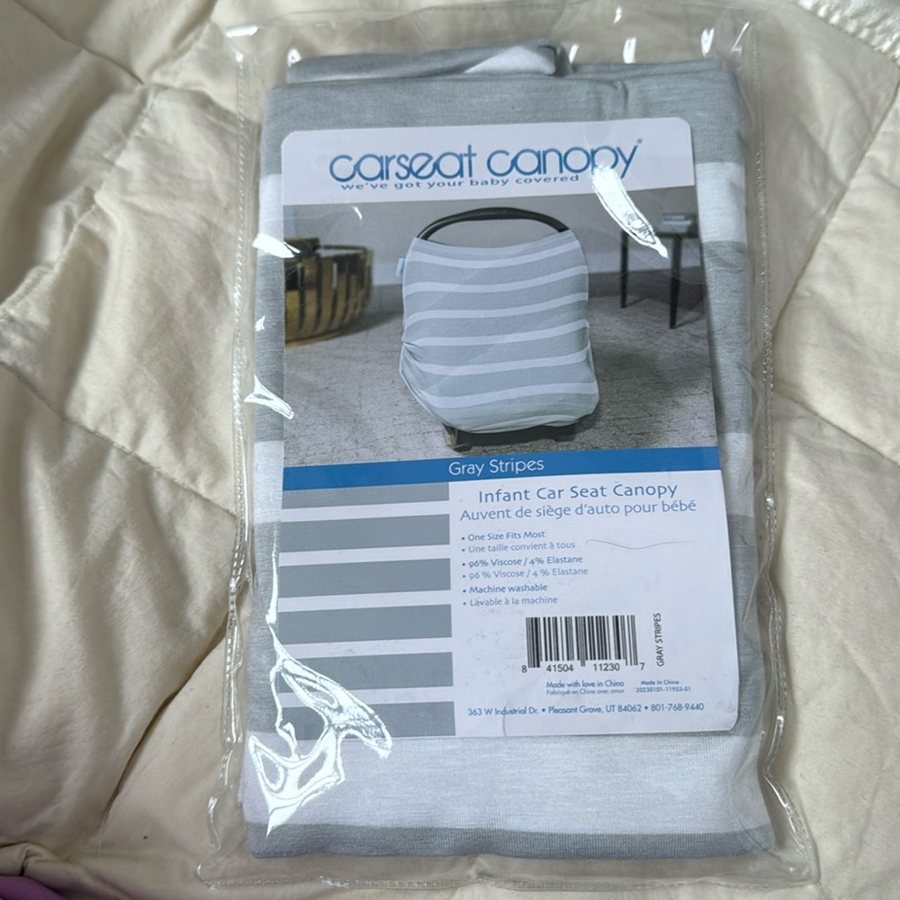 Carseat Canopy Car Seat viscose/elastane nursing cover gender neutral NWT